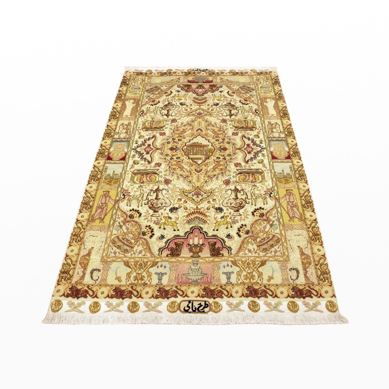 Perserteppich - Täbriz - Royal - Royal - 160 x 102 cm - sand