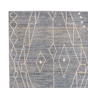 Berberský koberec - 288 x 204 cm - mořská modř