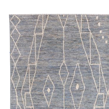 Berberský koberec - 304 x 194 cm - mořská modř