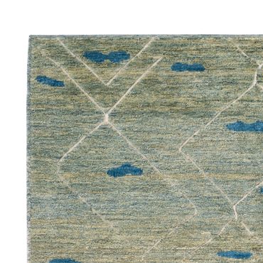 Berberský koberec - 199 x 160 cm - světle zelená