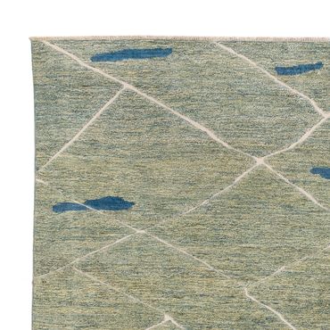 Berberský koberec - 300 x 256 cm - světle zelená