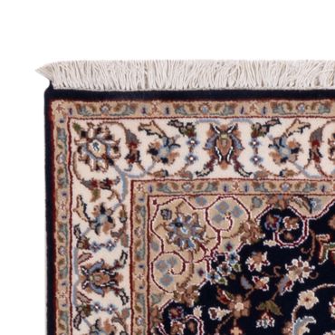 Corredor Tapete oriental - Nain - Indus - 253 x 81 cm - azul escuro