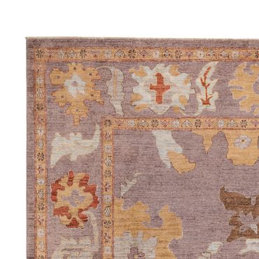 Tapete Ziegler - Usak - 349 x 247 cm - azul escuro