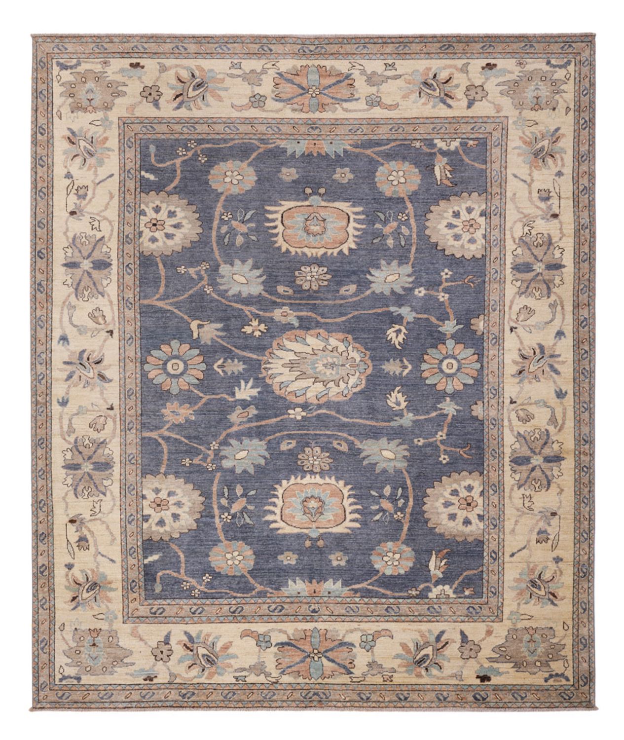 Ziegler Teppich - Usak - 298 x 249 cm - seeblau