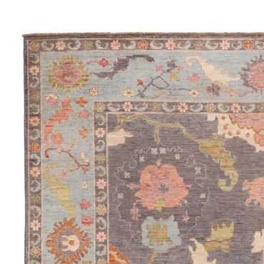 Tapete Ziegler - Usak - 352 x 242 cm - azul escuro