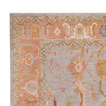 Tapete Ziegler - Usak - 346 x 243 cm - azul claro