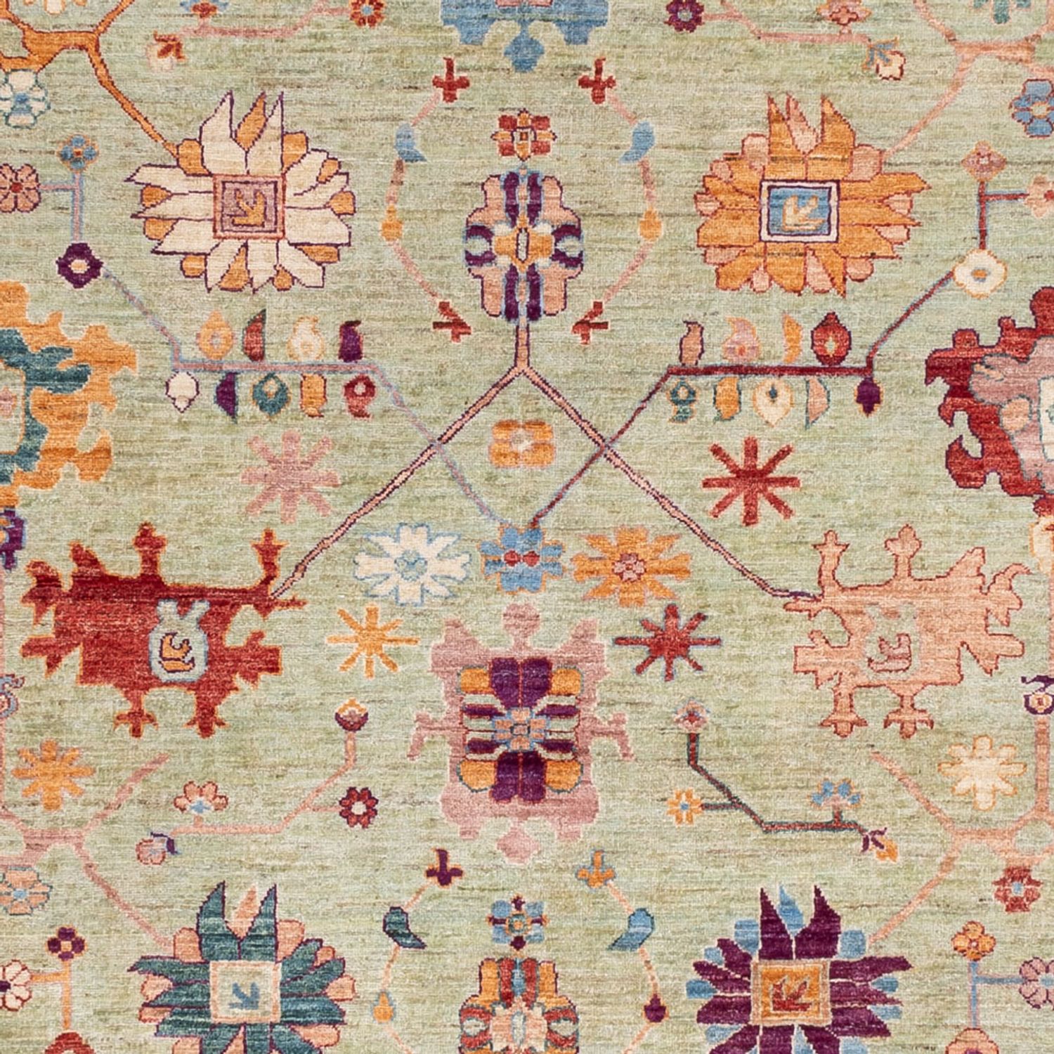 Ziegler Teppich - Usak - 336 x 244 cm - hellgrün