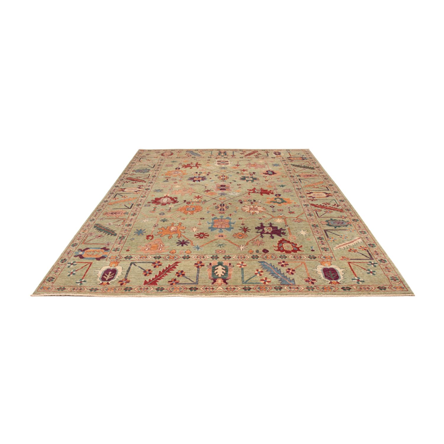 Ziegler Teppich - Usak - 336 x 244 cm - hellgrün