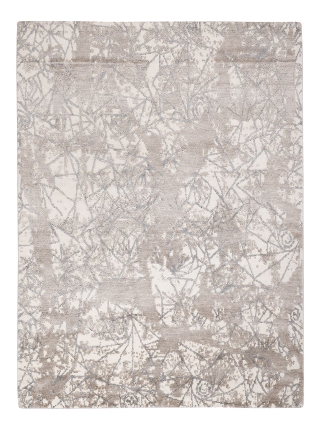 Designový koberec - 203 x 152 cm - stříbrná