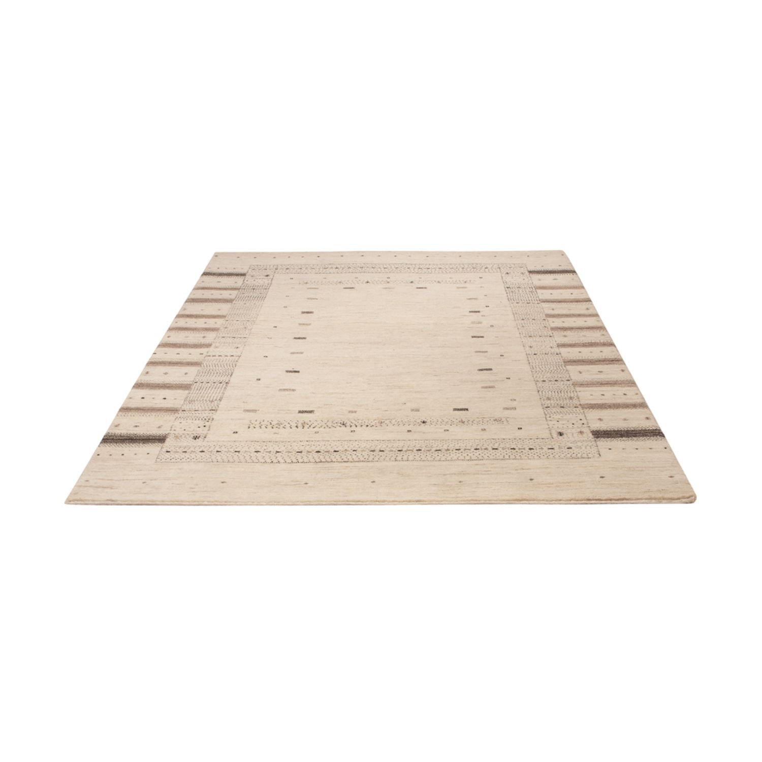 Gabbeh koberec - Loribaft Indus - 207 x 156 cm - stříbrná