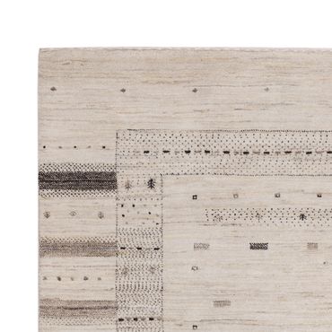 Dywan Gabbeh - Loribaft Indus - 207 x 156 cm - srebrny