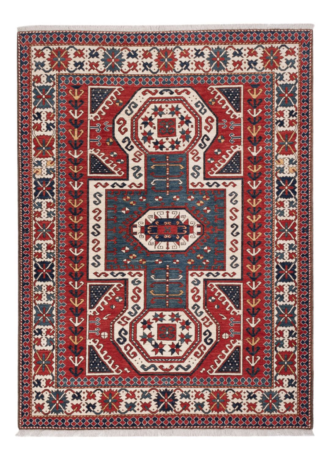 Zieglerův koberec - Kazak - 198 x 146 cm - vícebarevné