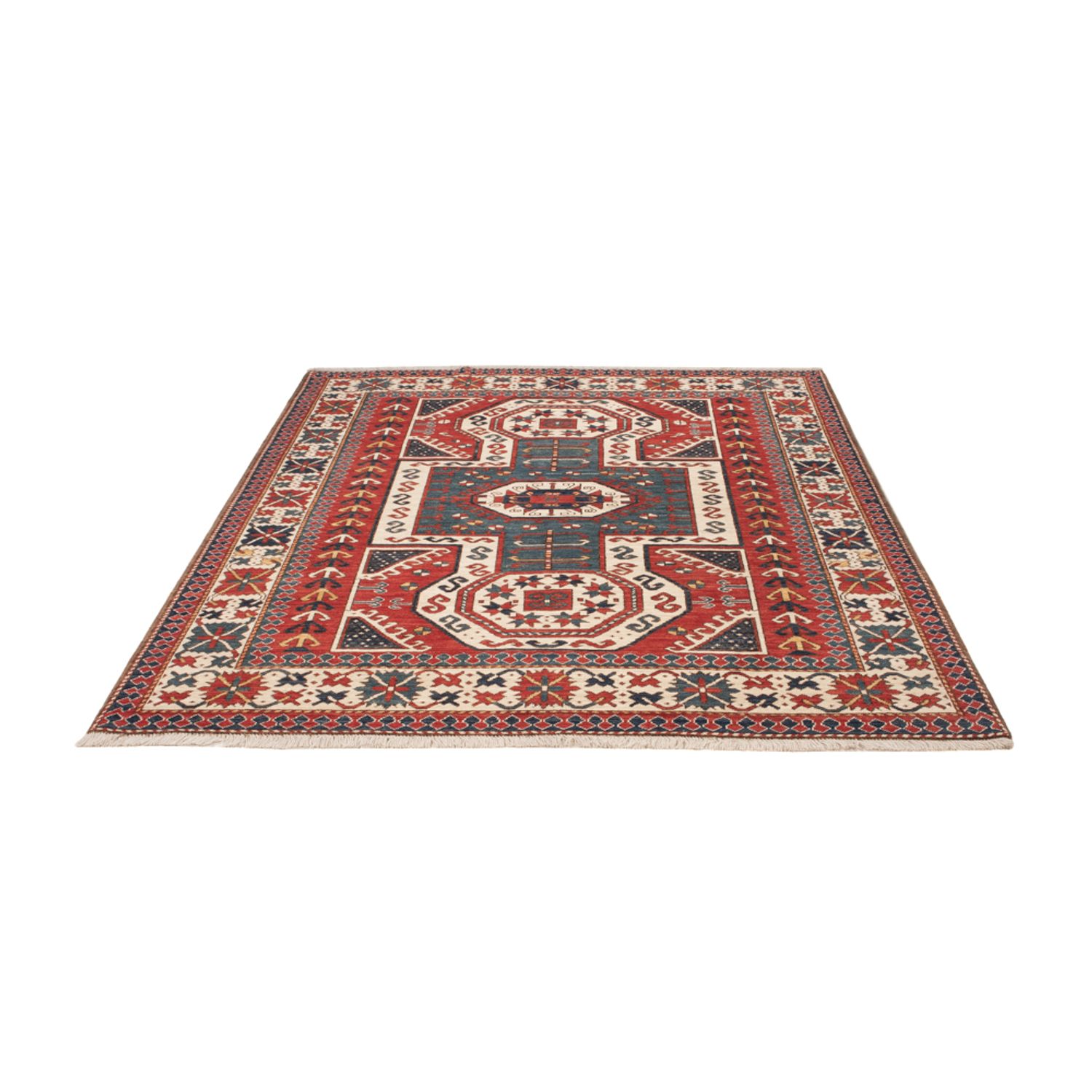 Zieglerův koberec - Kazak - 198 x 146 cm - vícebarevné
