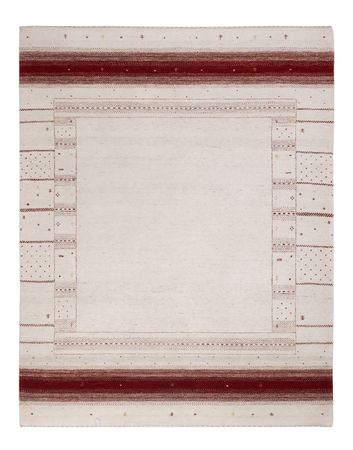 Gabbeh Tapijt - Loribaft Indus - 190 x 148 cm - wit  crème