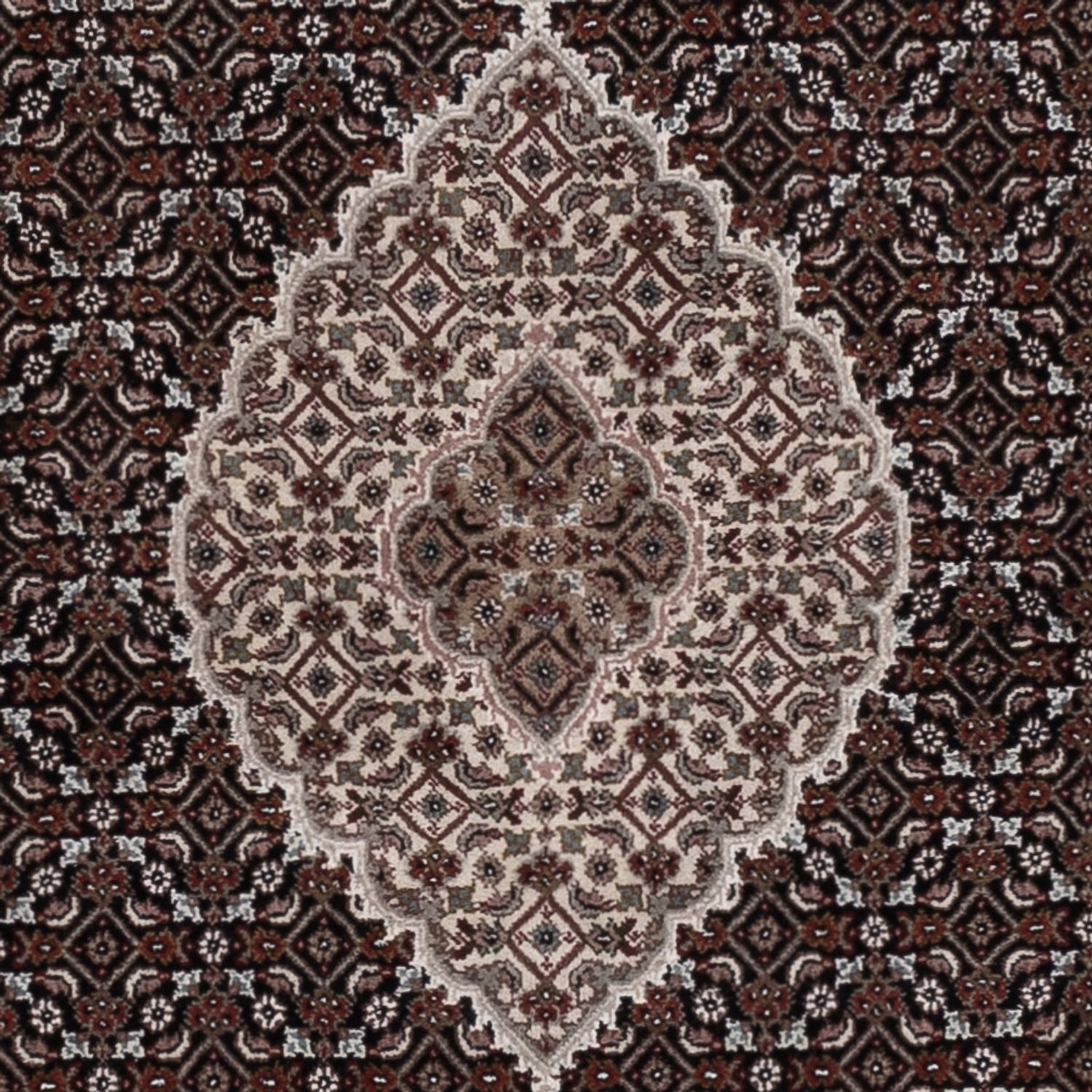 Orientální koberec - Tabríz - 204 x 141 cm - tmavě šedá