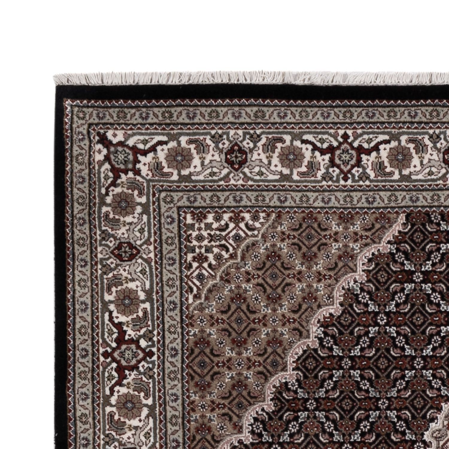 Orientální koberec - Tabríz - 204 x 141 cm - tmavě šedá