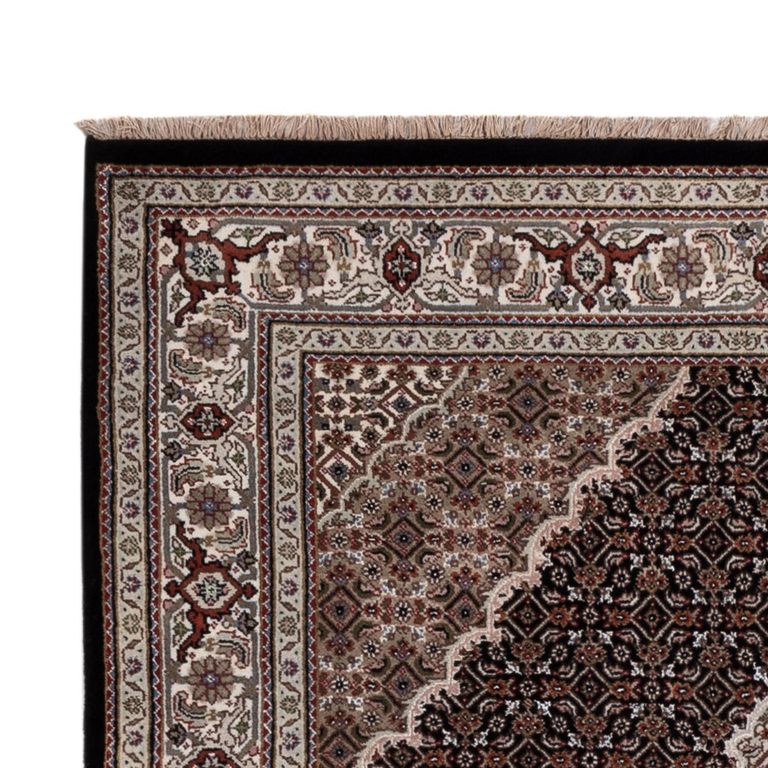 Orientální koberec - Tabríz - 204 x 142 cm - tmavě šedá