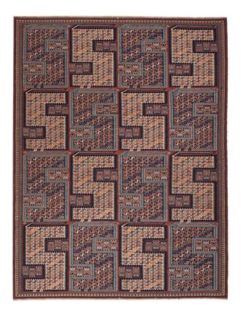 Kelim Teppich - Oriental - Soumak - 207 x 165 cm - dunkelbeige