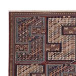 Kelim Teppich - Oriental - Soumak - 215 x 159 cm - dunkelbeige