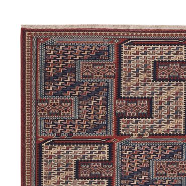 Kelimteppe - Orientalsk - Soumak - 208 x 165 cm - mørk beige