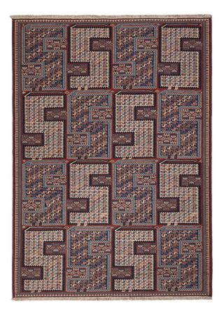 Kelim Teppich - Oriental - Soumak - 223 x 156 cm - dunkelbeige