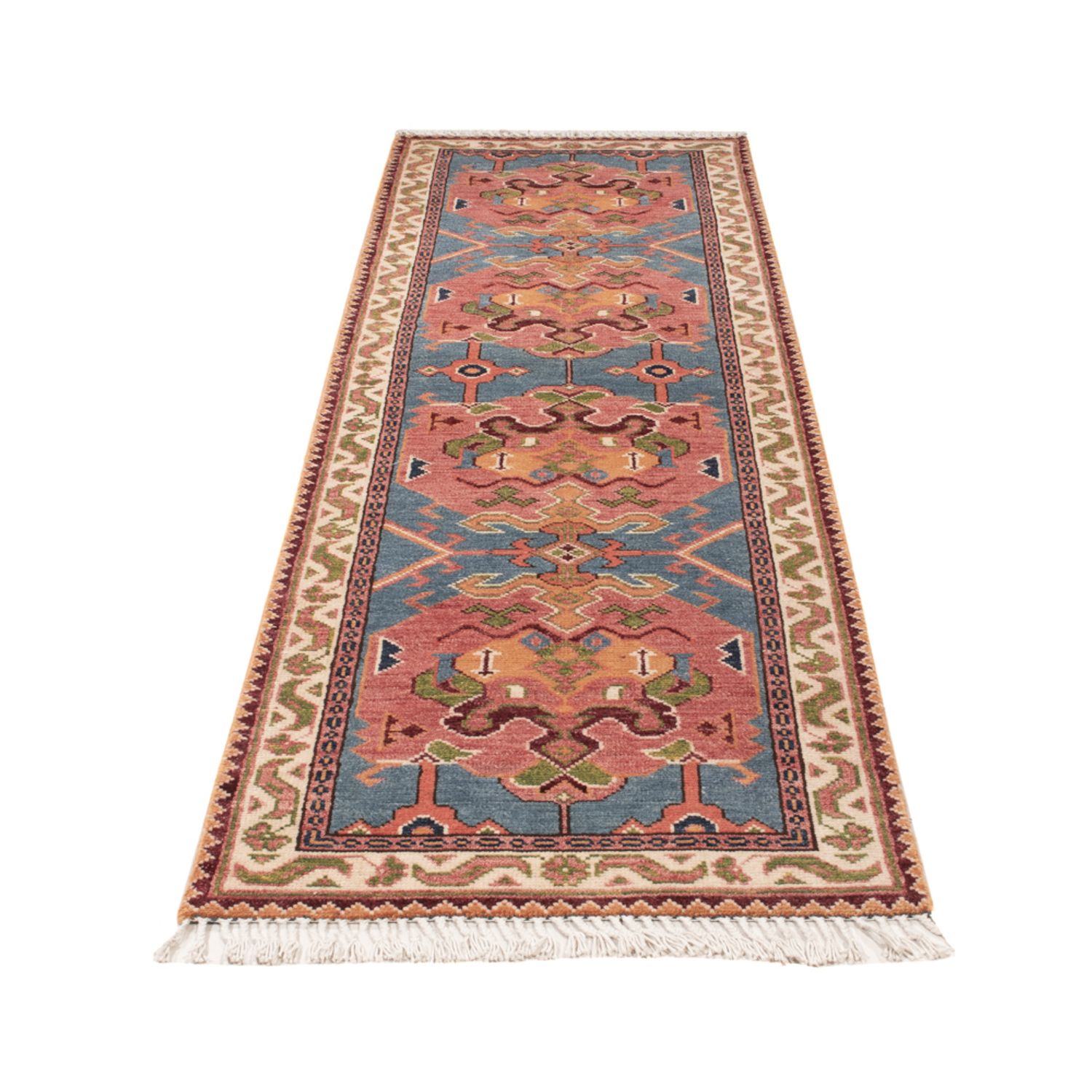 Alfombra de pasillo Alfombra Ziegler - Kazak - 297 x 76 cm - azul