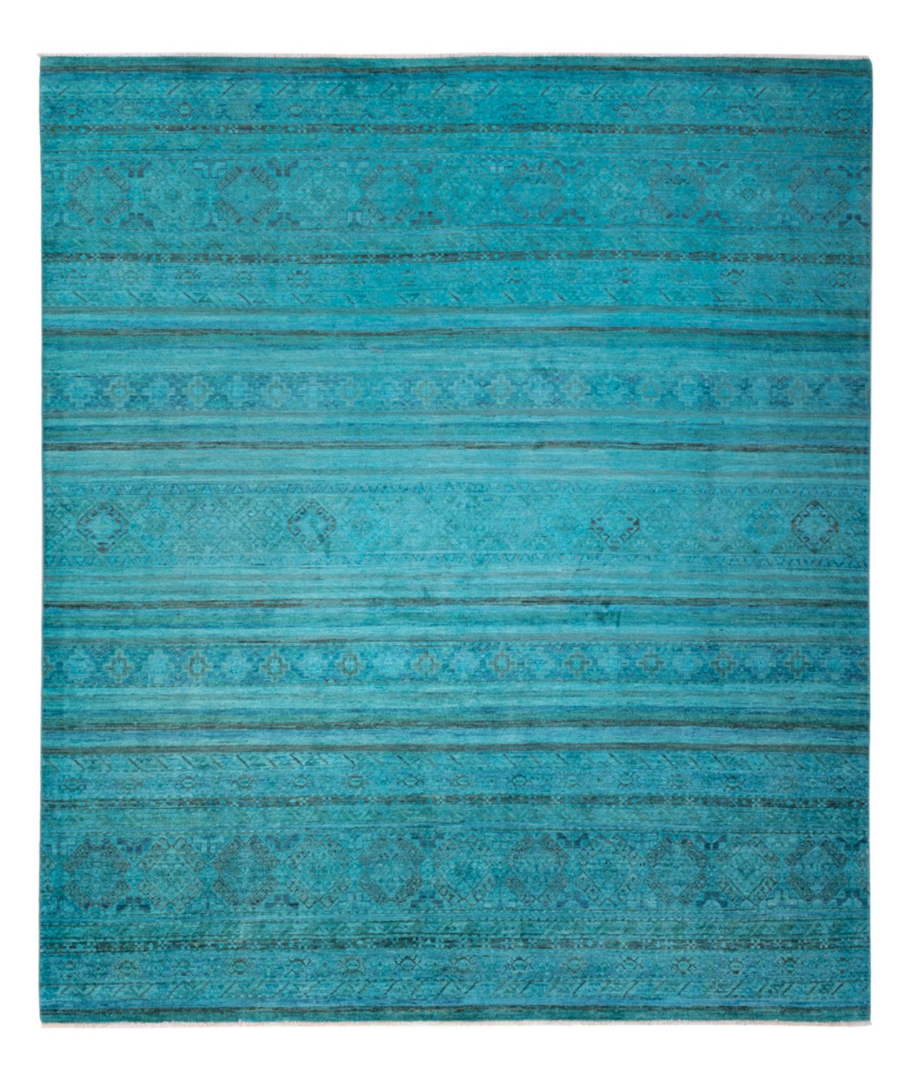 Designový koberec - 294 x 248 cm - tyrkysová