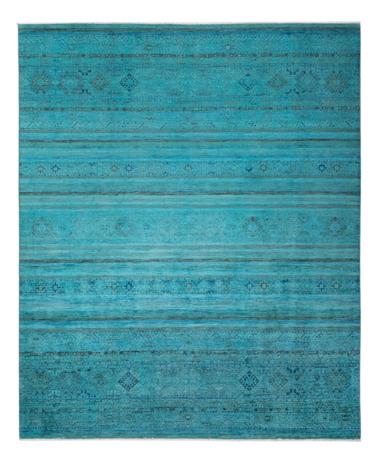 Designový koberec - 300 x 247 cm - tyrkysová