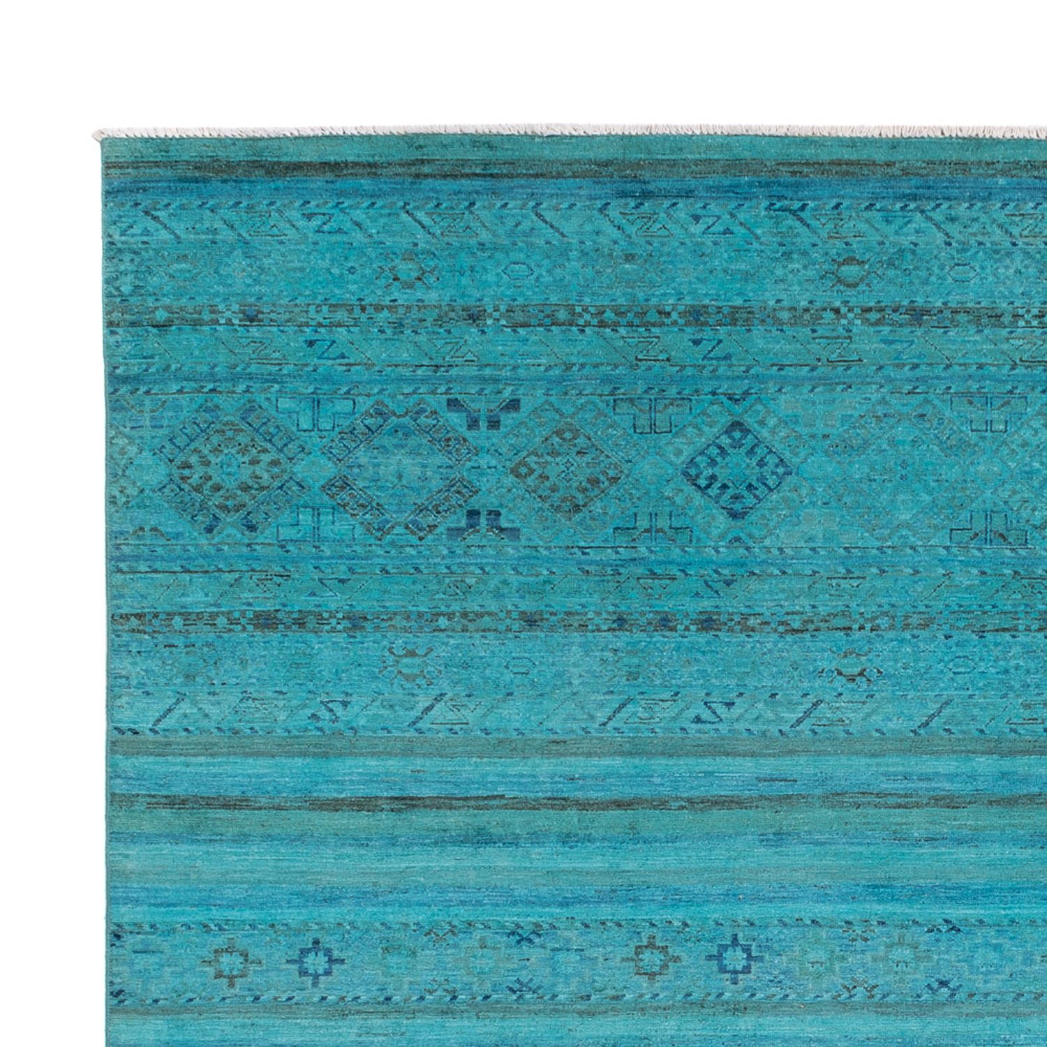 Designový koberec - 300 x 247 cm - tyrkysová