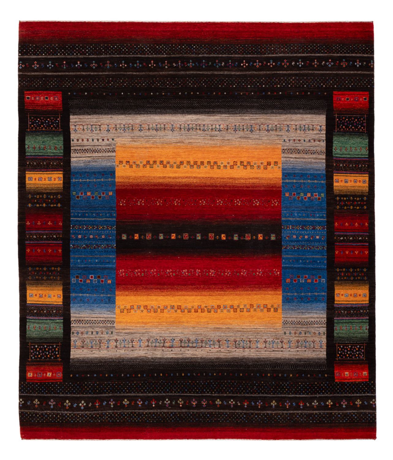 Dywan Gabbeh - Loribaft Indus - 304 x 257 cm - wielokolorowy