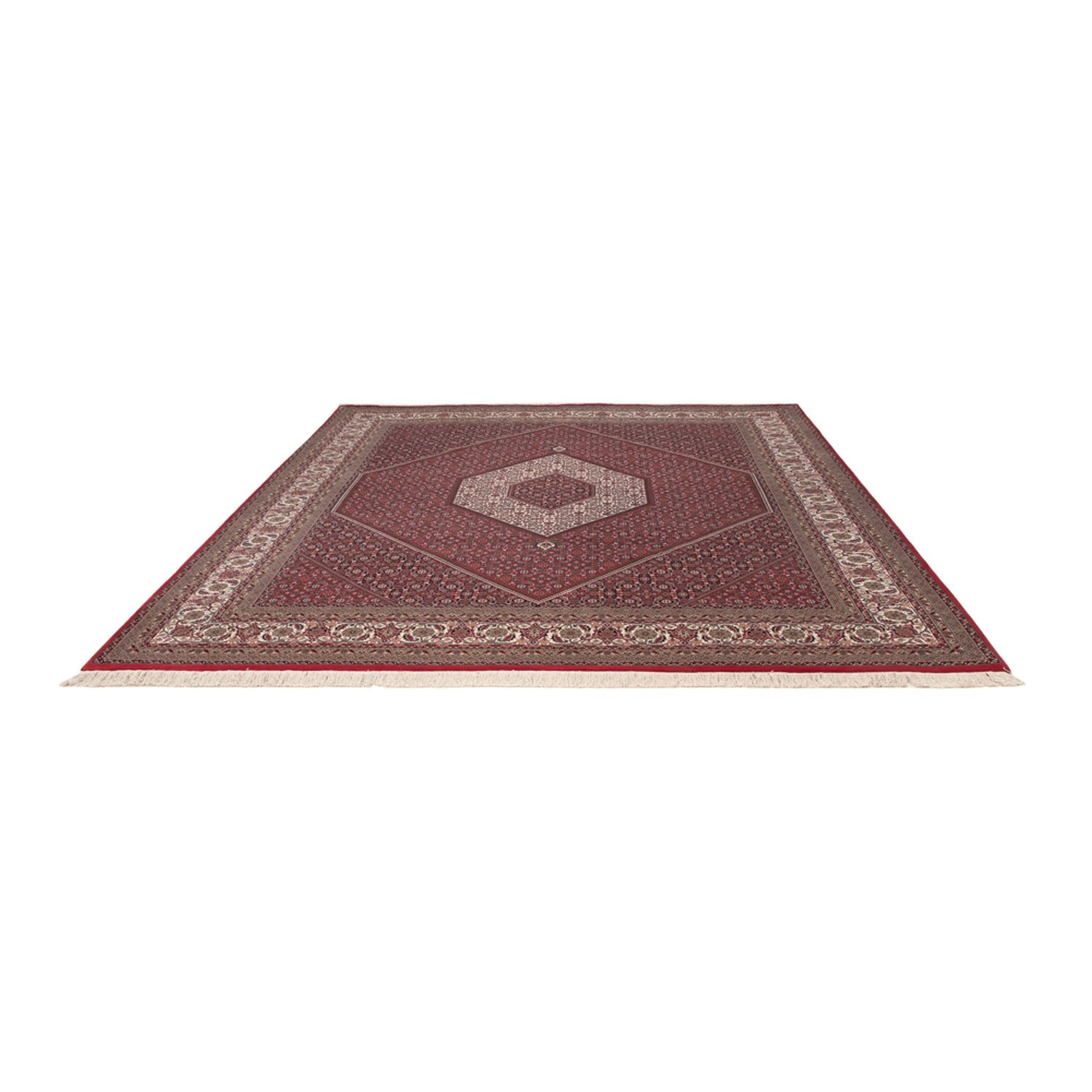 Orientaliska mattor - Bijar - Indus - 305 x 251 cm - mörkröd