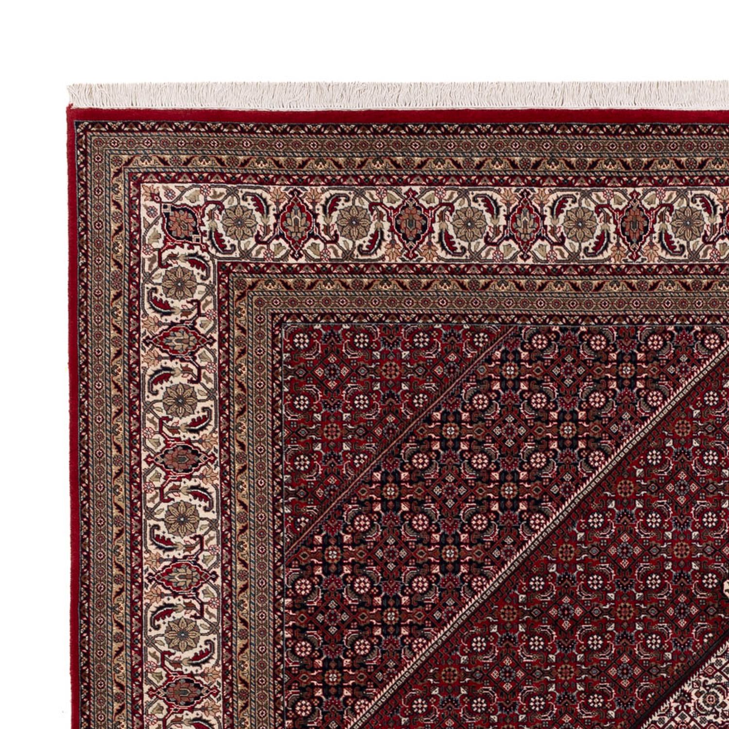 Orientaliska mattor - Bijar - Indus - 304 x 251 cm - mörkröd