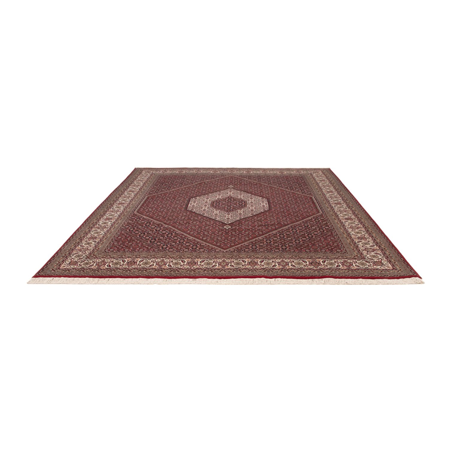 Orientaliska mattor - Bijar - Indus - 304 x 251 cm - mörkröd