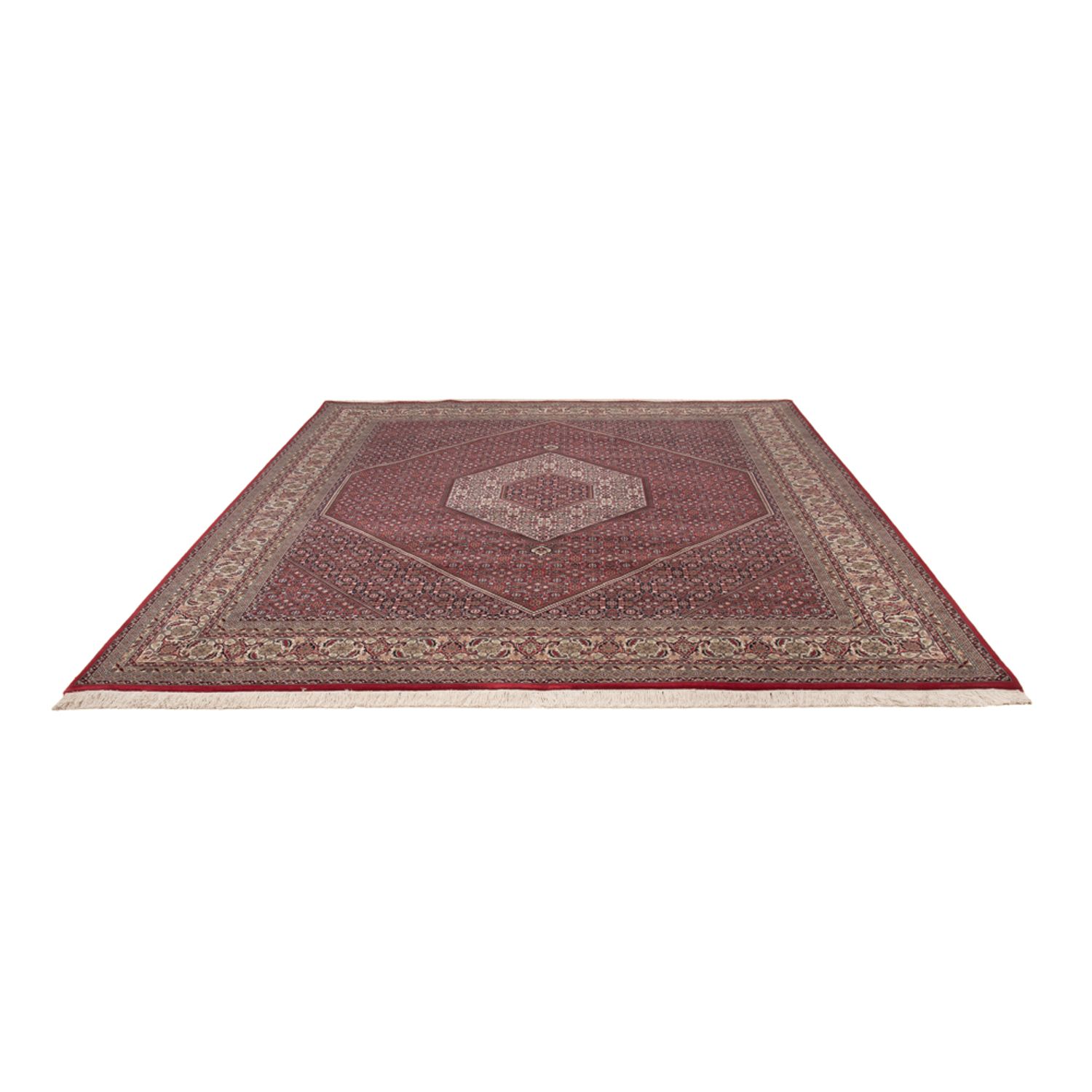 Orientaliska mattor - Bijar - Indus - 300 x 247 cm - mörkröd