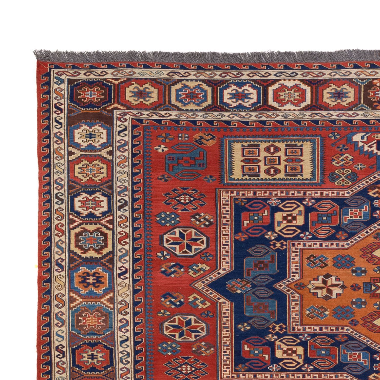 Kelim Carpet - orientalisk matta - Soumak - 323 x 236 cm - röd