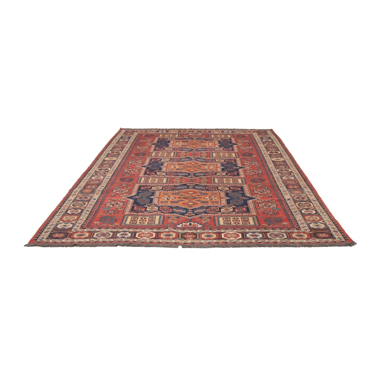 Kelim Carpet - orientalisk matta - Soumak - 323 x 236 cm - röd