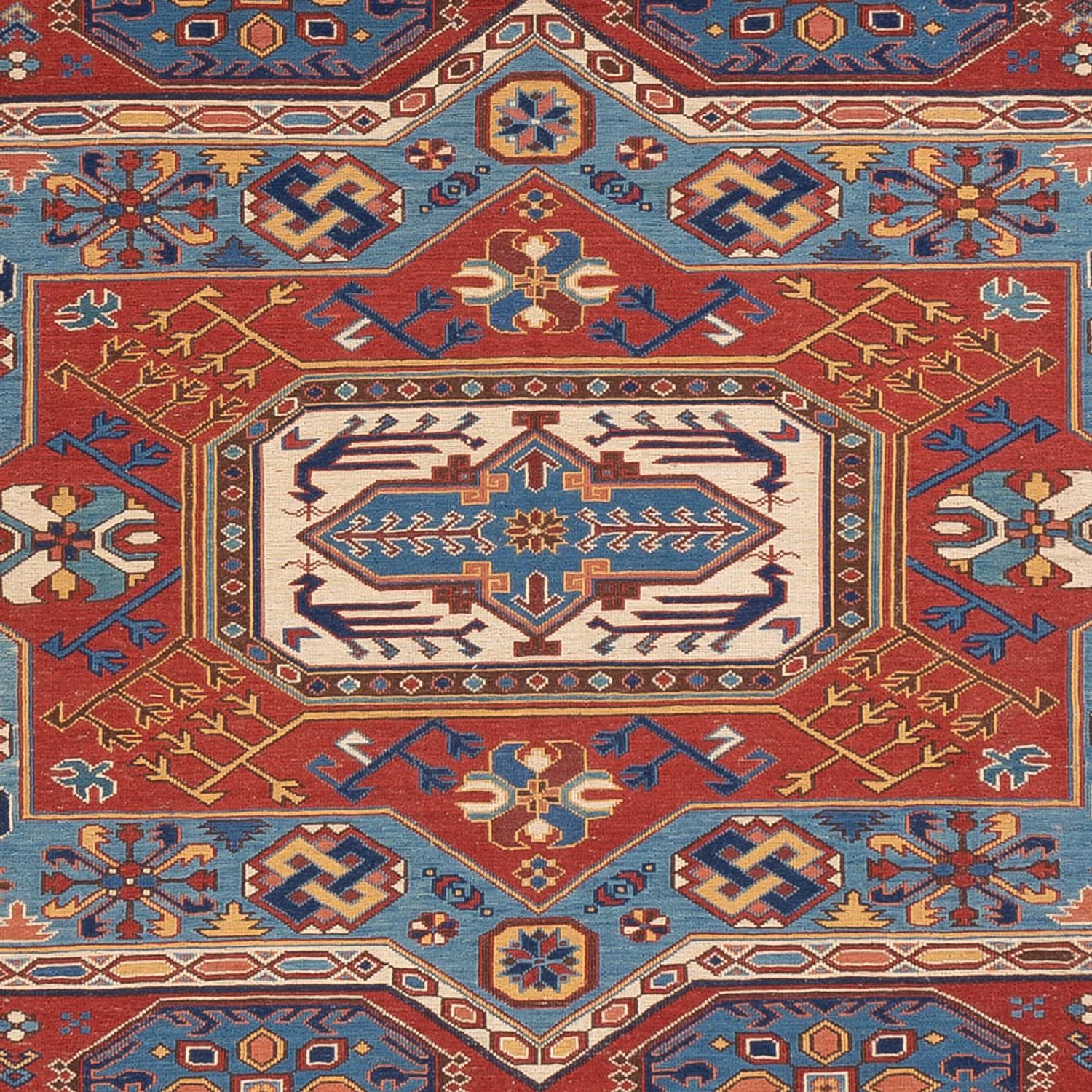 Kelim Teppich - Oriental - Soumak - 329 x 256 cm - rot