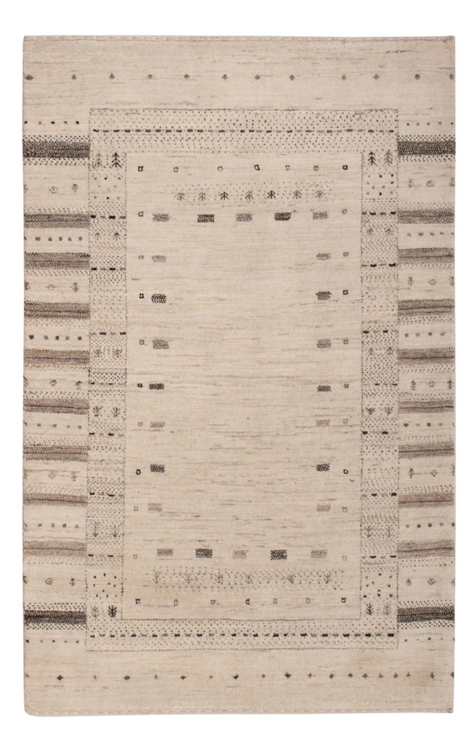 Gabbeh Teppich - Loribaft Indus - 152 x 105 cm - creme