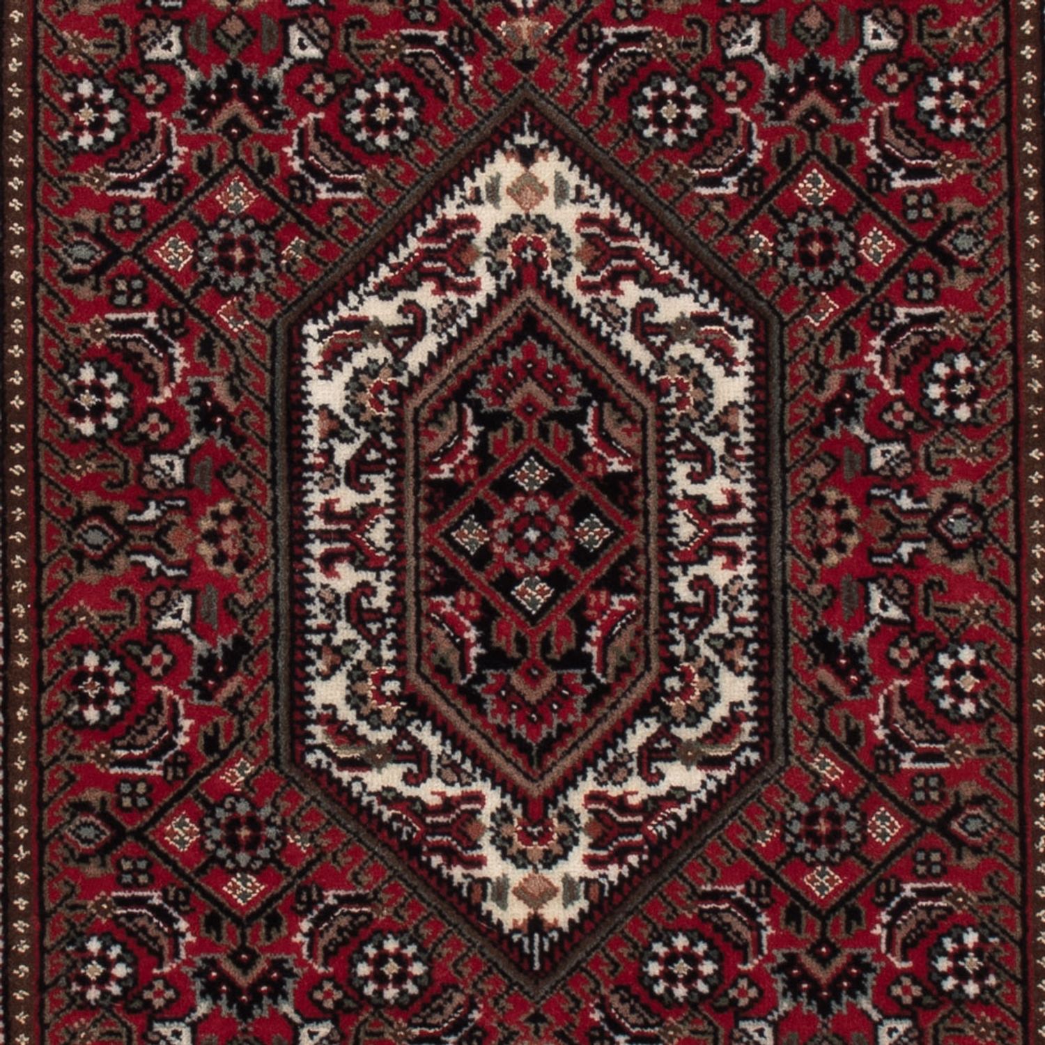 Orientální koberec - Bijar - Indus - 143 x 73 cm - tmavě béžová