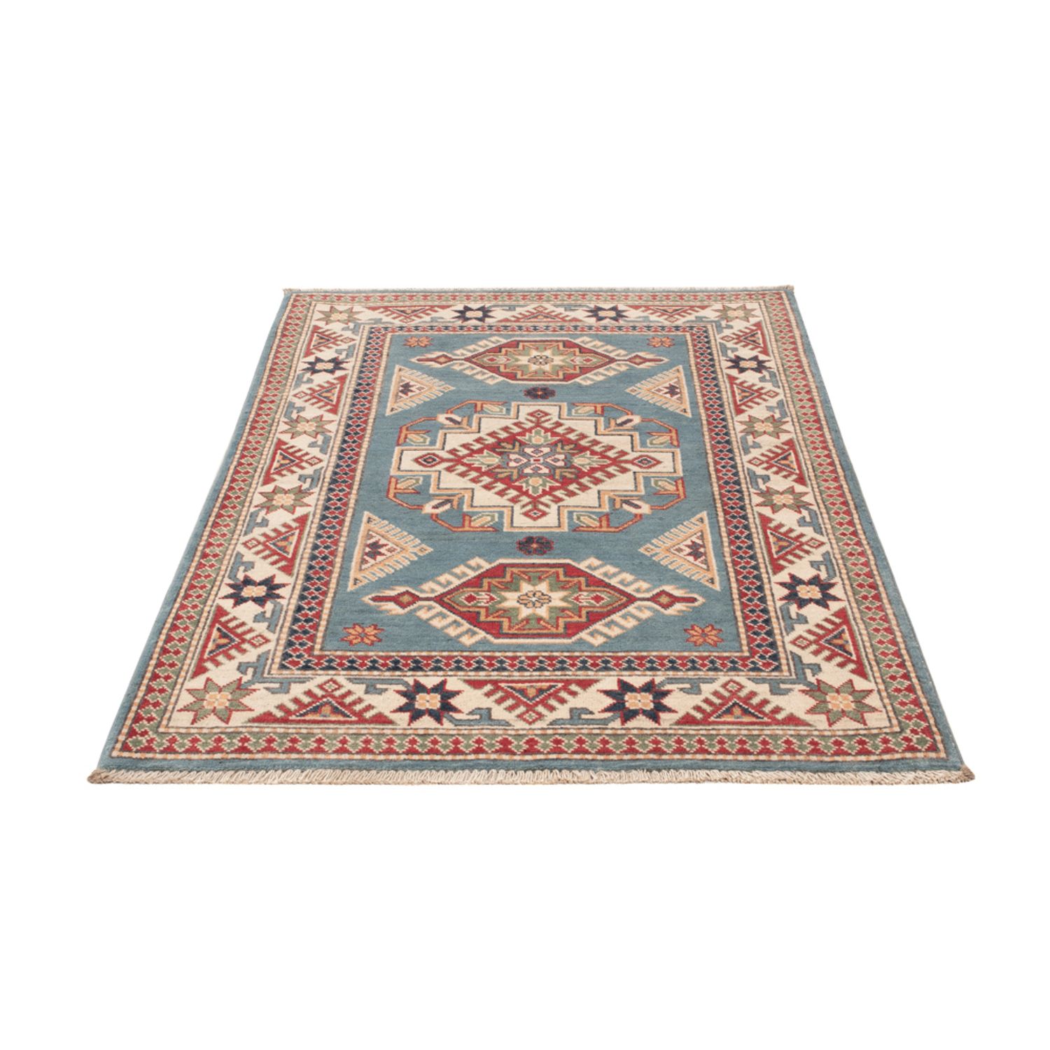 Ziegler Teppich - Kazak - 146 x 96 cm - hellblau