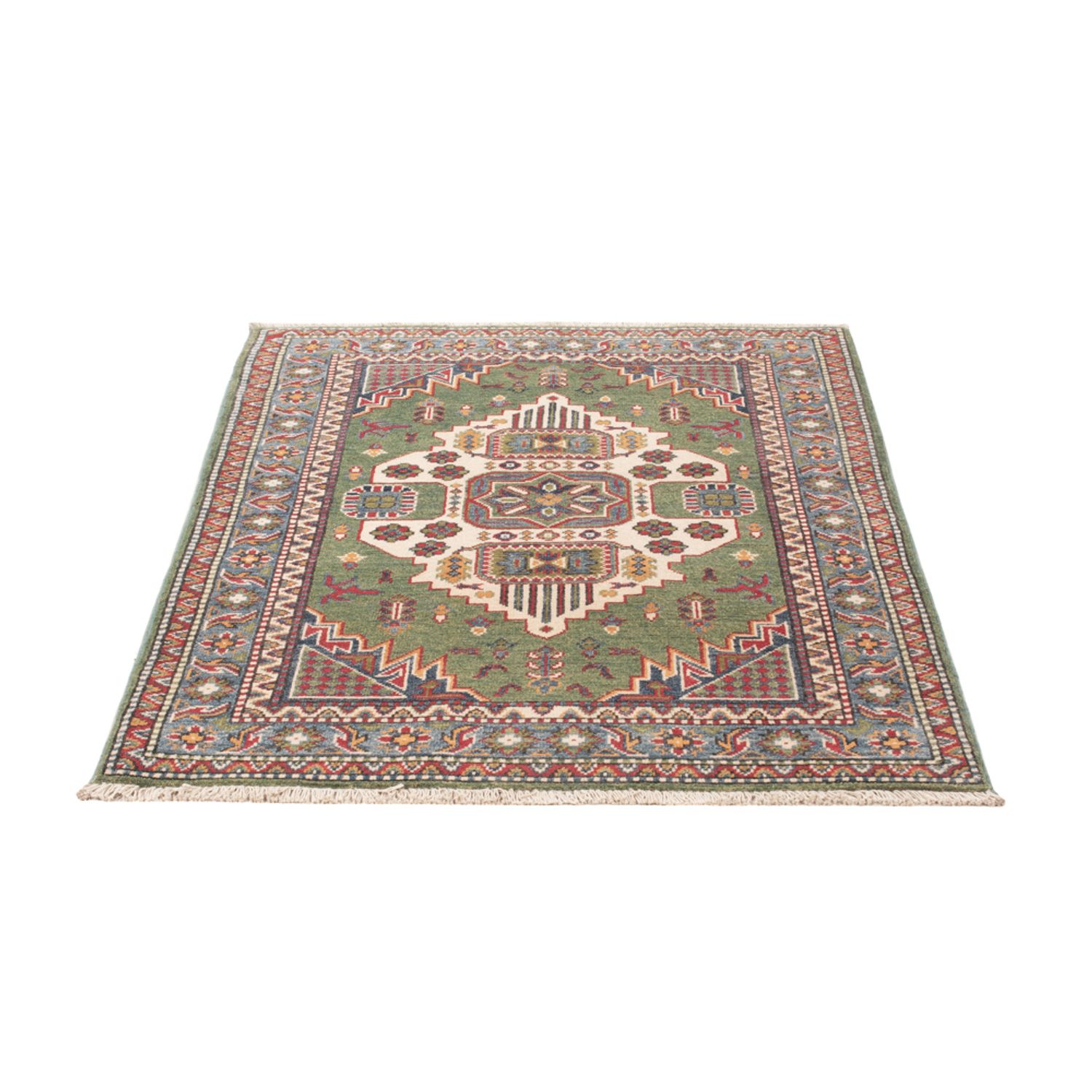 Ziegler Teppich - Kazak - 144 x 101 cm - grün