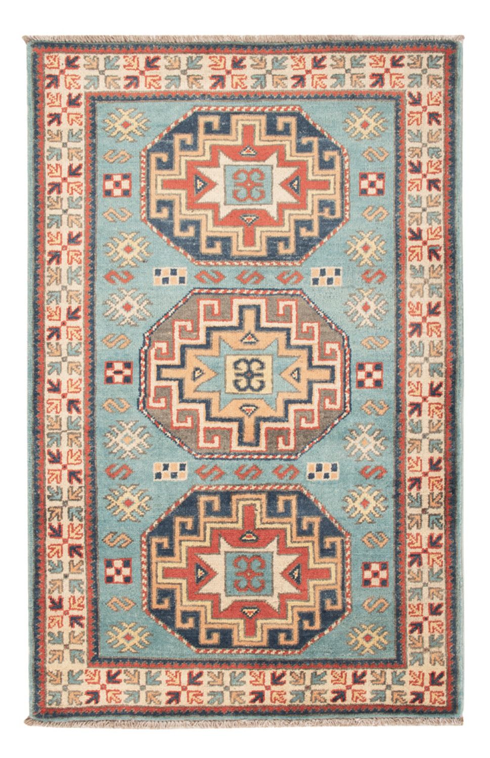 Zieglerův koberec - Kazak - 124 x 78 cm - světle modrá