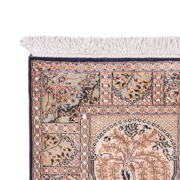 Løper Silketeppe - Kashmir silke - 236 x 80 cm - mørk beige