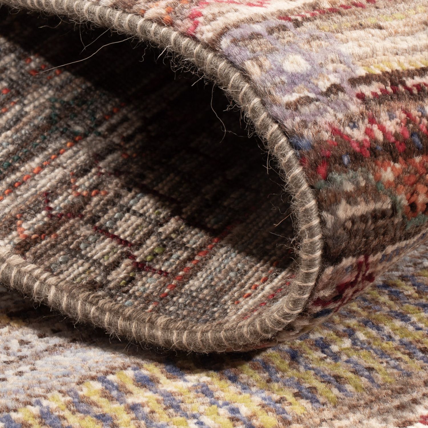 Biegacz Dywan Gabbeh - perski - 340 x 78 cm - wielokolorowy