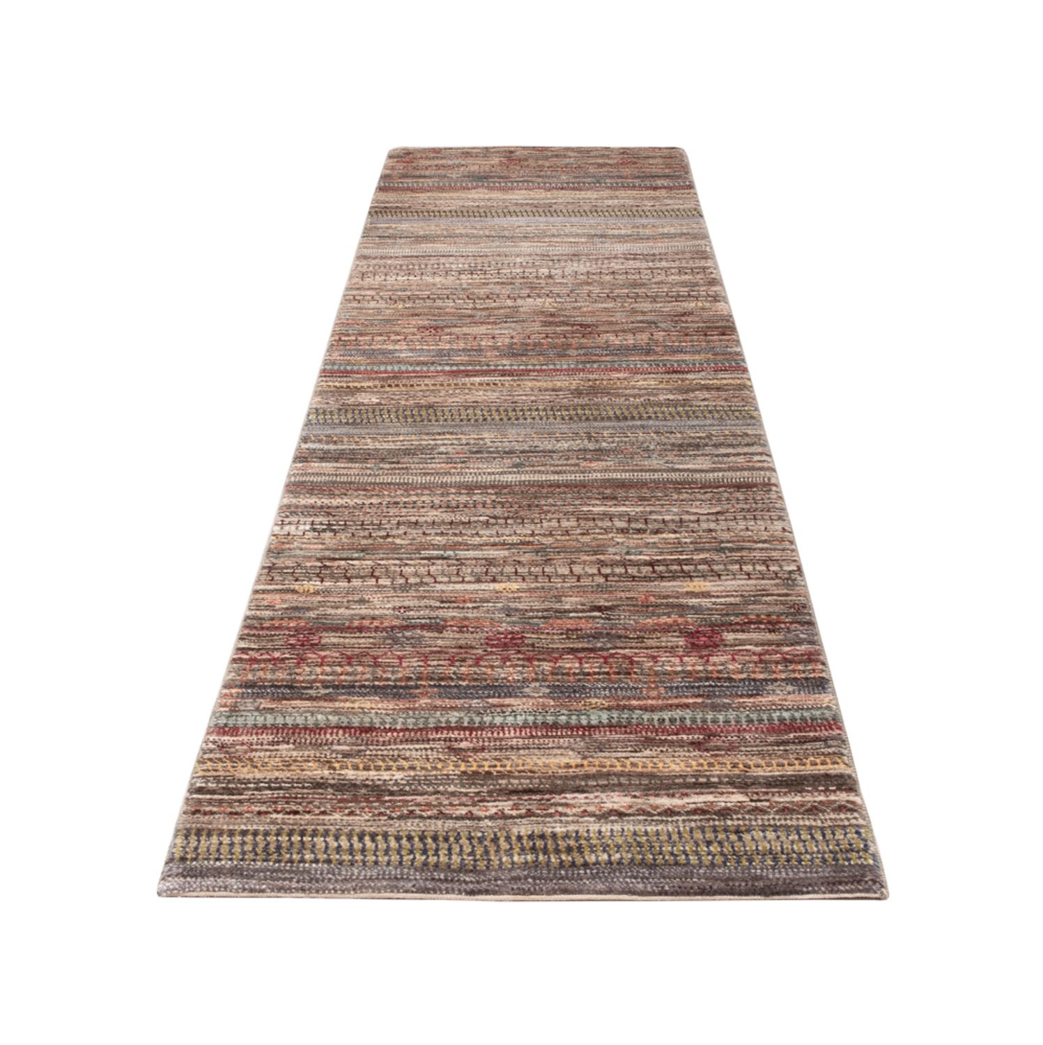Biegacz Dywan Gabbeh - perski - 340 x 78 cm - wielokolorowy