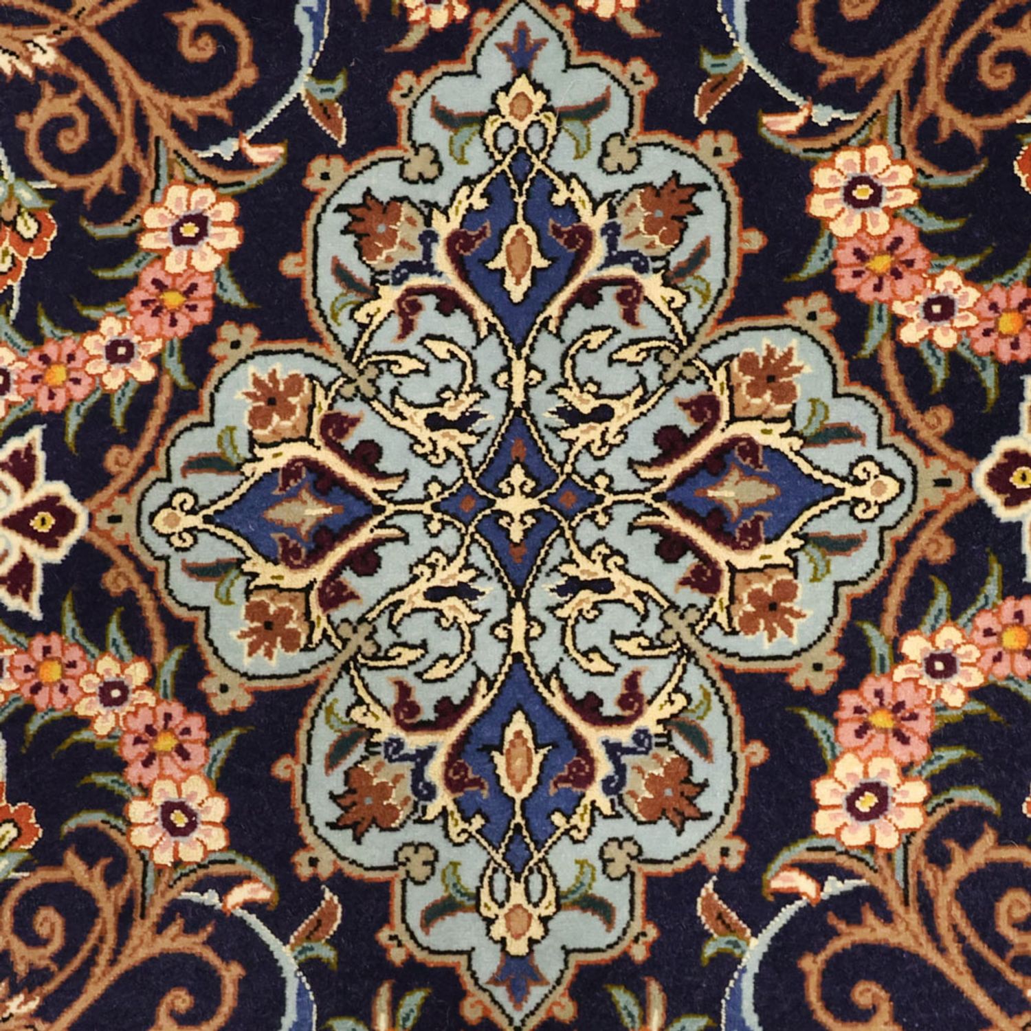 Perser Rug - Isfahan - Premium - Silk Warp - 170 x 112 cm - dark beige