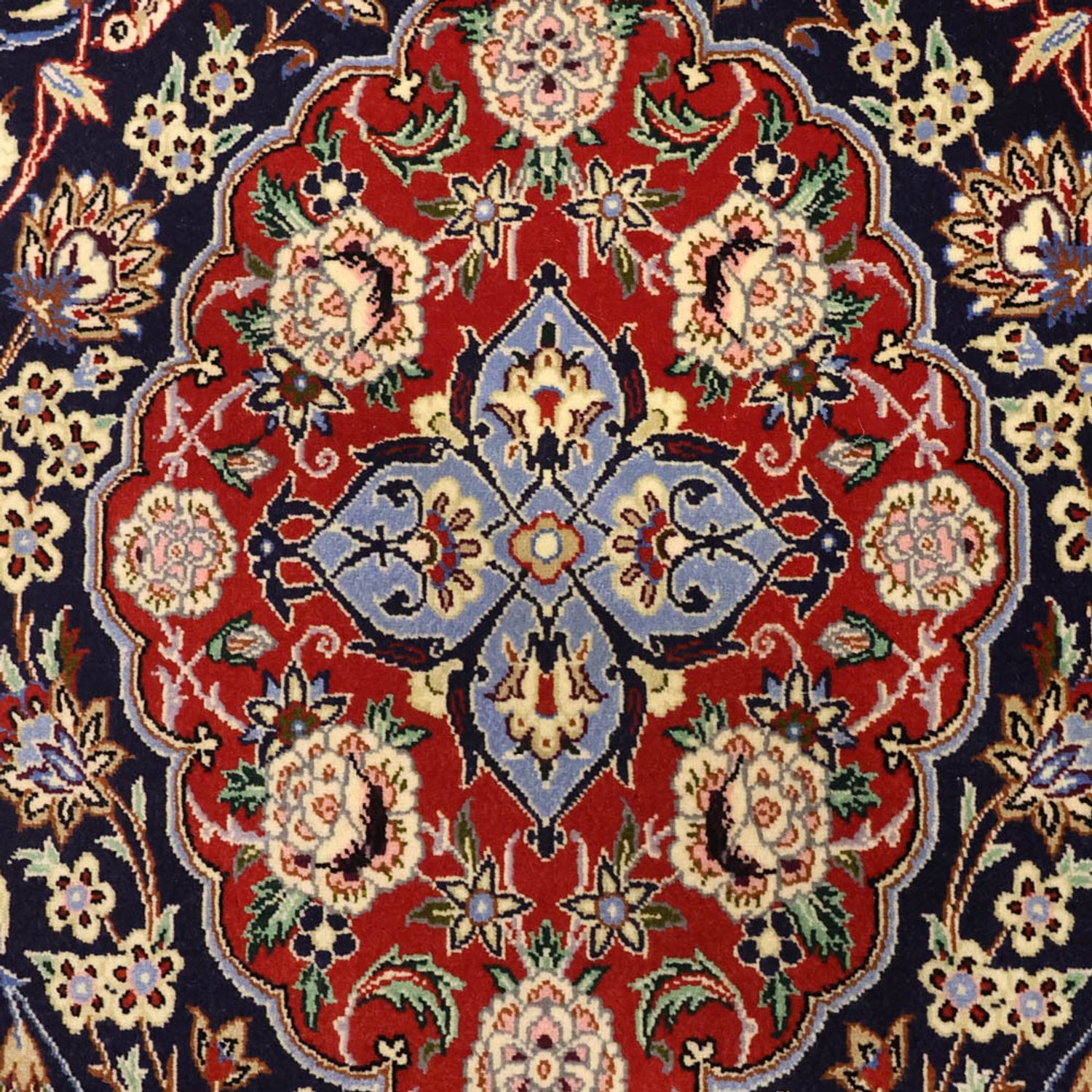 Oriental Rug - Isfahan - Silk Warp - 166 x 114 cm - dark blue