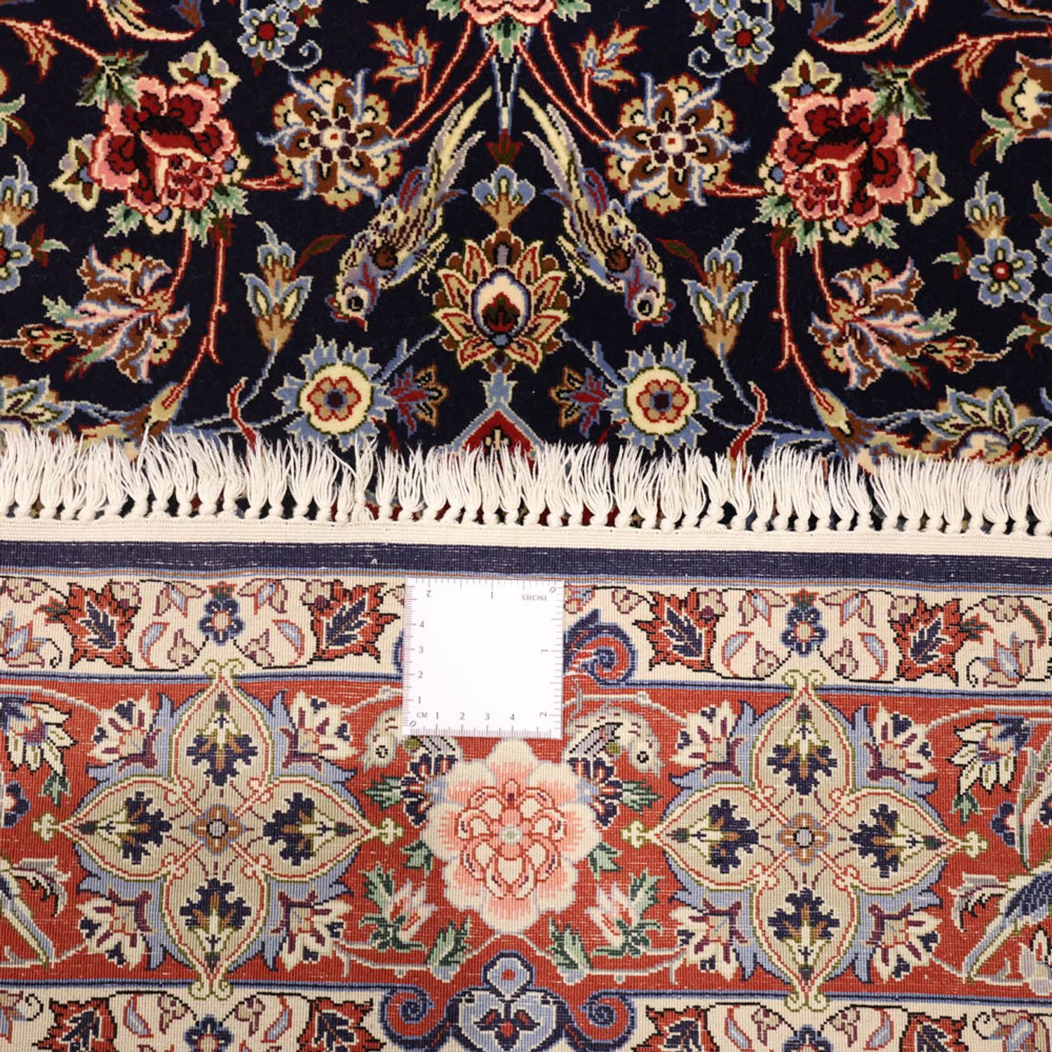 Oriental Rug - Isfahan - Silk Warp - 166 x 114 cm - dark blue