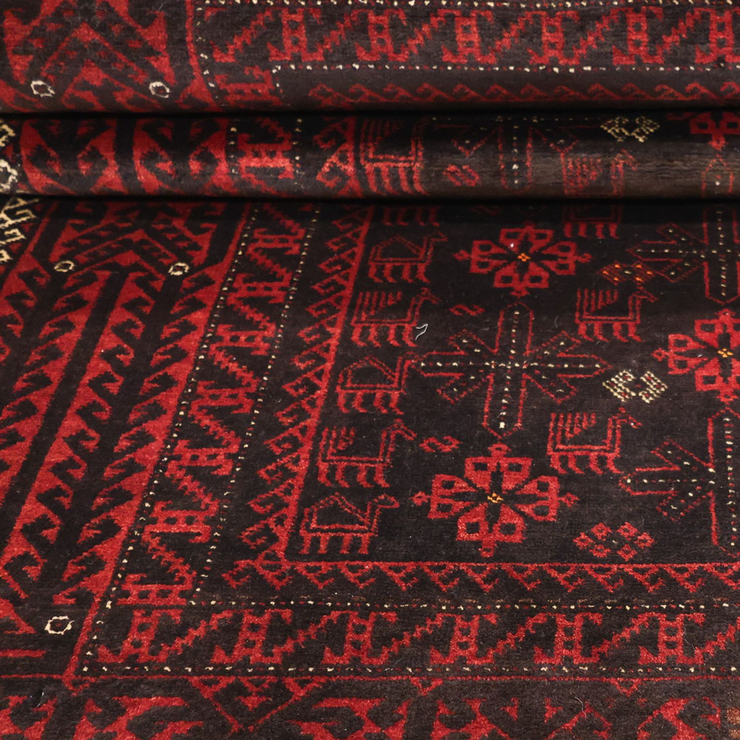 Baluch-tæppe - 190 x 107 cm - mørkerød