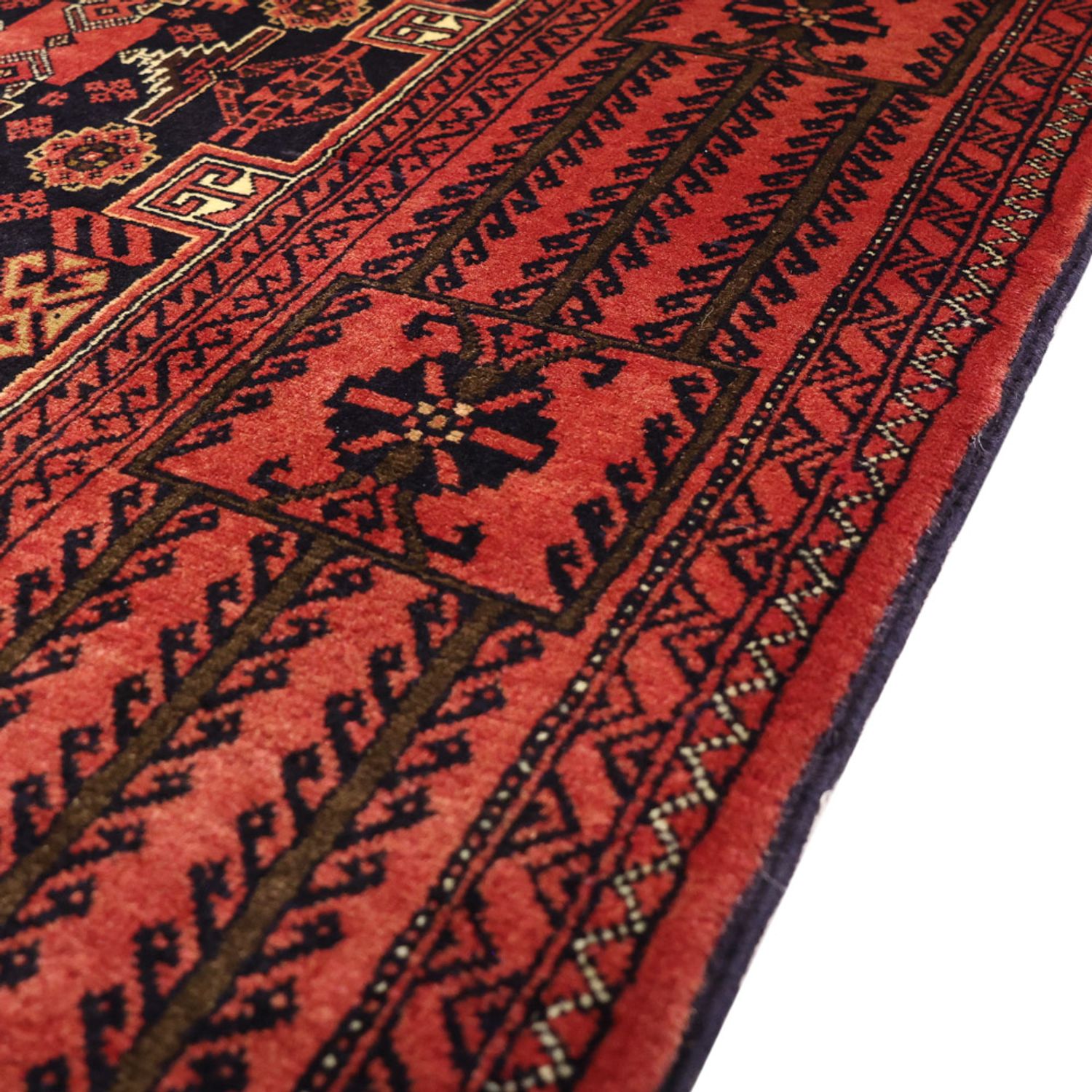 Runner Baluch-matta - 195 x 100 cm - mörkröd